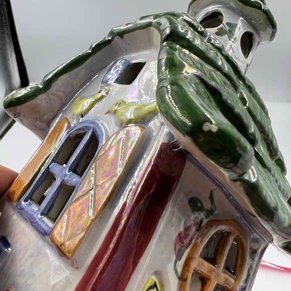 Pencil Tall Skinny Glazed Ceramic Spring Decor House Cottage Chicks Lady Bug - Picture 10 of 10